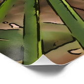 Poster Tropical Palm Black Outline Art (Coin)