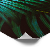 Poster Tropical Palm Leaf Green Relaxant méditatif (Coin)