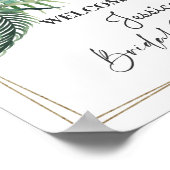 Poster Tropical palmiers verdure orée bain de mariage Bie (Coin)