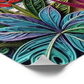 Poster Tropical Paradise | Coastal Beach Scene Impasto (Coin)