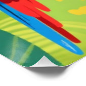 Poster Tropical Parrot Happy Quote Art (Coin)