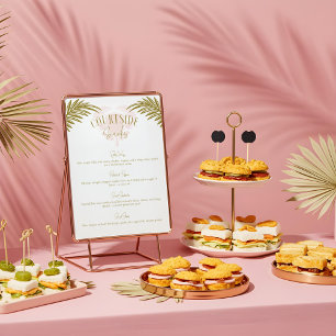 Poster Tropical Pickleball Party Food Appetitmenu Signe