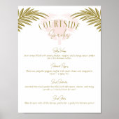 Poster Tropical Pickleball Party Food Appetitmenu Signe (Devant)