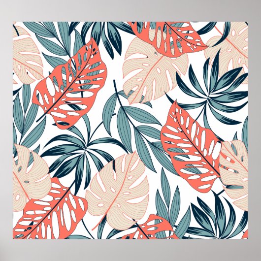 Poster Tropical Plante Feuille mode Imprimer (Devant)