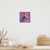 Poster Tropical Sleeping Toucan Purple Nursery (Cuisine)