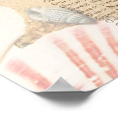 Poster Tropical Starfish Beach Wedating Seating Chart (Coin)