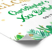 Poster Tropical Summer Beach Luau Boys Anniversaire Bienv (Coin)