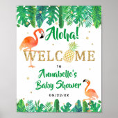 Poster Tropical Summer Beach Luau Boys Baby shower (Devant)