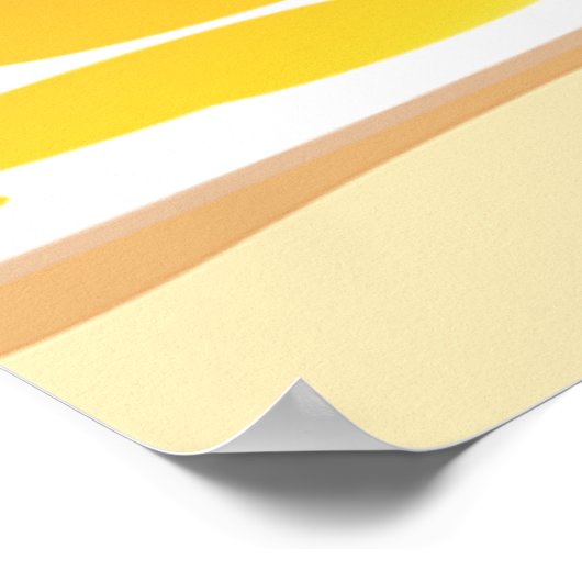 Poster Tropical Sunset Beach Palm Tree Island (Coin)