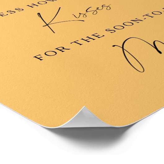 Poster Tropicales - Combien de baisers jeu de douche de n (Coin)