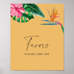 Poster Tropiques - faveurs nuptiales s'il vous plaît pren