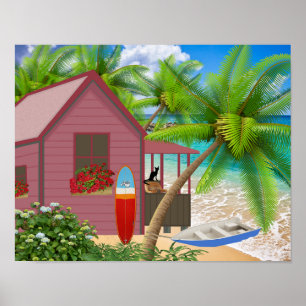 Poster Tropisch strand