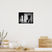 Poster Trot de tir en noir et blanc (Cuisine)