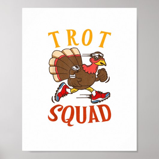 Poster Trot Squad Chemise Thanksgiving Turquie Trot Costu (Devant)