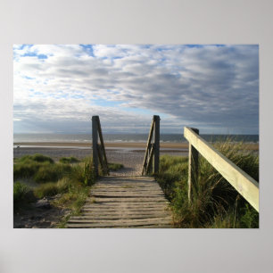 Poster trottoir du Findhorn en Écosse