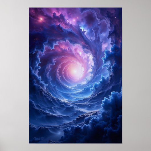 Poster Trou bleu-violet (Devant)