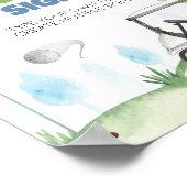 Poster Trou dans un golf Anniversaire de la table de fête (Coin)