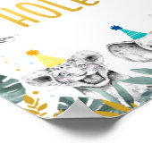 Poster Trou d'arrosage Blue Gold Party Animal Anniversair (Coin)