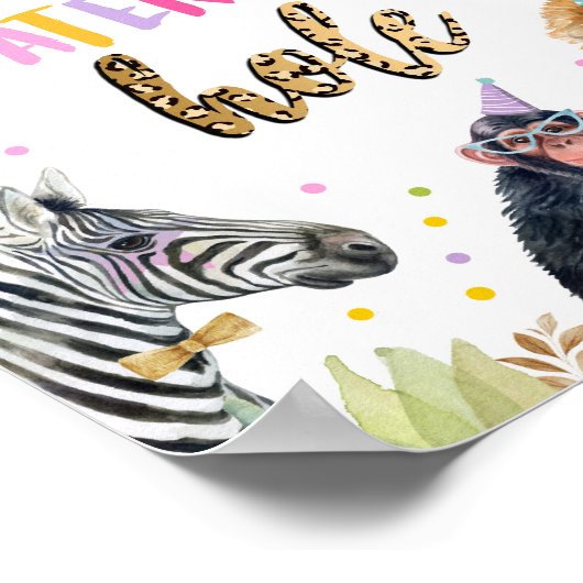 Poster Trou d'arrosage Fille d'animal sauvage Panneau de