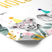 Poster Trou d'arrosage Pink Gold Party Symbole d'annivers (Coin)