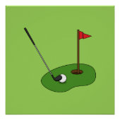 Poster Trou de golf avec drapeau (Devant)