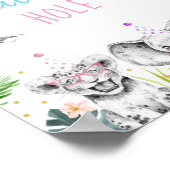 Poster Trou d'eau rose or Tropical Safari Anniversaire (Coin)