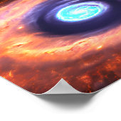 Poster Trou noir Explosion galactique Univers Ciel noctur (Coin)