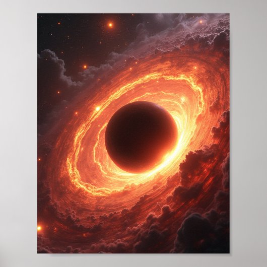 Poster Trou Noir Foyer Vortex Spatial Art Cosmique (Devant)