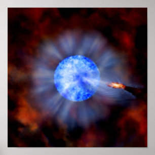 Poster Trou noir M33 dans l'espace