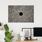 Poster Trou Noir Supermassif Au Milieu D'Une Galaxie. (Bureau à domicile)