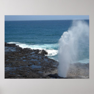 Poster Trou soufflant de Kauai, Hawaï