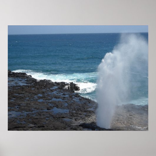 Poster Trou soufflant de Kauai, Hawaï (Devant)
