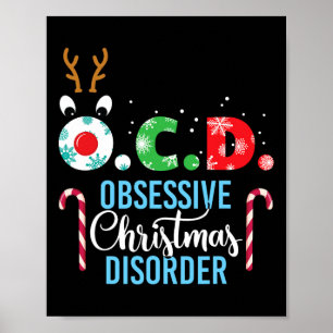 Poster Trouble de Noël obsessionnel ! Reindeer Antlers Gi