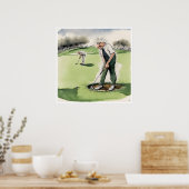 Poster Trouble Divot - Golf Print (Cuisine)