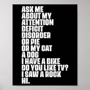 Poster Trouble du déficit Dyslexie Aspergers spectre