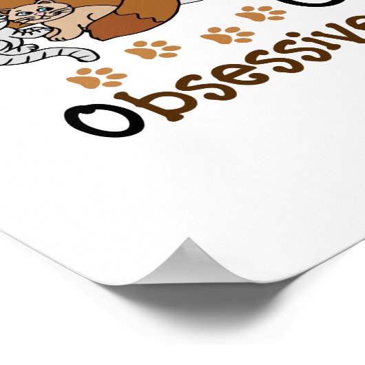 Poster Trouble obsessif de chats OCD (Coin)