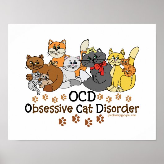Poster Trouble obsessif de chats OCD (Devant)