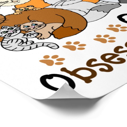 Poster Trouble obsessif de chats OCD (Coin)
