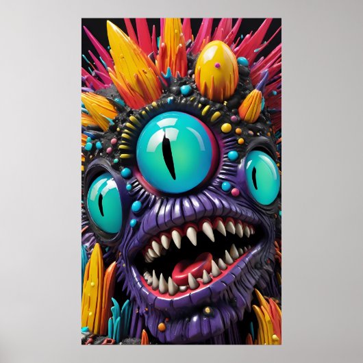 Poster Troublemaker à trois points de vue - Ken Gage Art (Devant)