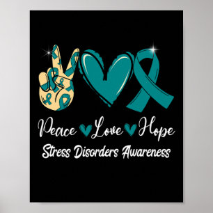 Poster Troubles de Stress Sensibilisation Paix Amour Espo