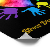 Poster Troubles du stress Sensibilisation Mains Troubles  (Coin)