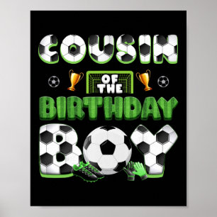 Poster Troup de foot Cousin du garçon qui fête son annive