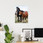 Poster Troupeau de Chevaux sauvages (Bureau à domicile)