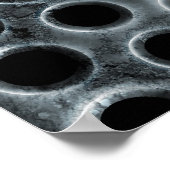 Poster Trous en acier Motif en maille métallique (Coin)