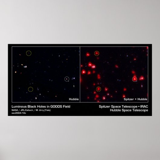 Poster Trous noirs lumineux dans le champ des marchandise (Devant)