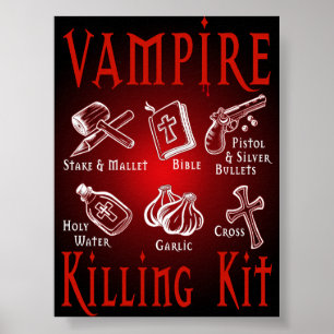 Poster Trousse de tuerie de vampire amusant