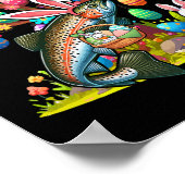 Poster Trout Fish Bunny Easter Eggs Cute Tree Costume Hun (Coin)