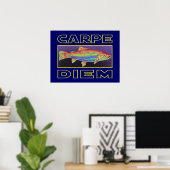 Poster Trout fishing (Bureau à domicile)