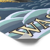 Poster Trout Fishing Cross-Section - rivière Snoqualmie, (Coin)