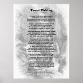Poster Trout fishing poem (Devant)